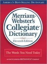 Book cover with red background for the Merriam-Webster's Collegiate Dictionary
